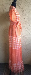NINA RICCI BOUTIQUE PARIS Orange Polka Dot Dress Vintage 1960s – 70s *Sz Petite