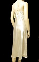 Vtg Lord & Taylor Lingerie Ivory Satin & Lace Negligee NightGown size Medium NWT