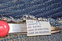 Vintage Jordache Jeans 26 x 26.5 80s Blue Light Blue Pin Stripes High Waist