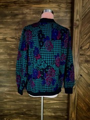 Vintage Womens Alfred Dunner 80s fashion Floral Jumper Size M