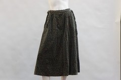 Vintage 70s Floral Print Velvet Skirt By Jane Schaffhausen For Belle France Boho