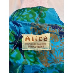 VTG 60 Alice Polynesian Fashions Jacket Pant Set TIKI Outfit Botanical Bamboo XS