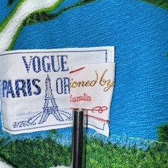 Vogue Paris Original Vintage Hawaiian Handmade One Shoulder Dress Designer