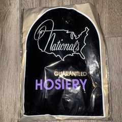 Nationals Hosiery Vintage 55 Lt.gray Long 92% Nylon 6% Spandex 2% cotton