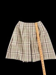 1960s Bobbie Brooks Vintage Brown Plaid Skirt Women’s XS School Girl Waist 24”