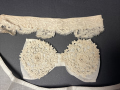 Victorian Wedding Ivory Lace Trim Fabric Collars Bow