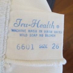 TRU HEALTH WHITE boned hi waist snap crotch surgical panties girdle 26 / M