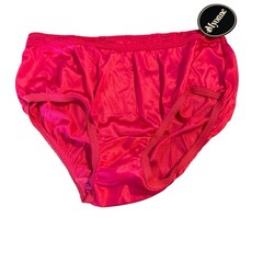 Vintage Myonne Panties Underwear Lace Nylon Cotton Bright Pink Size 5 Hips 36-37
