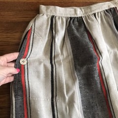 vtg 80s rayon blend skirt 5/6 24” waist knee length modest preppy Coastal