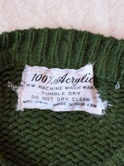 Vintage 60s 70s Green Acrylic Cable Knit Cardigan Women’s Medium Preppy Classic