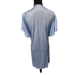 Vintage Flair Union Made Powder Blue Nylon Sleepwear Kimono Robe