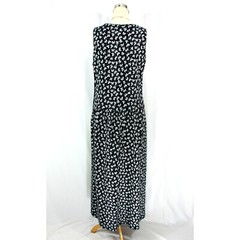 Vintage Adrienne Vittadini Options Bows Print Side Button Maxi Tank Dress 1990s