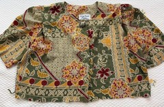 Lady Carol Petites Of NY ILCWU Cropped Button Up Vintage Shirt Rough Hem Size 8