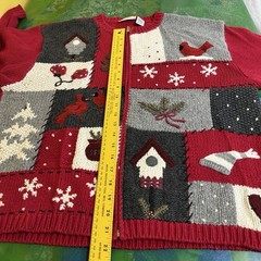 Croft & Barrow Women’s XL Christmas Cardinals Ugly Sweater Retro Winter Xmas