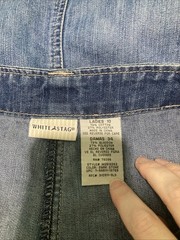 Vtg White Stag Y2K Paneled Blue Denim Midi Skirt Sz 10 Cottagecore Boho Western