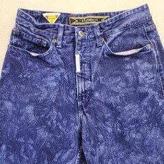 Vintage Z Cavaricci Acid Wash High Waisted Jeans Purple Blue Made in USA Size 30