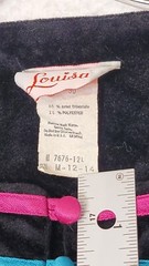Vintage Louisa Women’s M 12-14 Black Velvet 1/2 Zip Up Dress