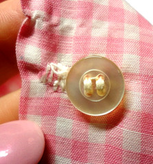 VINTAGE 1960’S JANTZEN BLOUSE*12*Pink and White Check*3/4 Sleeves*Excellent
