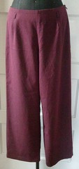 90’s B. MOSS Wine Red Flat Front Side Closure Dress Slacks Pants 6P