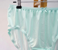 Sweet Silky Nylon Panty Seafoam Green Sheer Bikini Soft Brief 7-8 Sz. Hip 38-42″