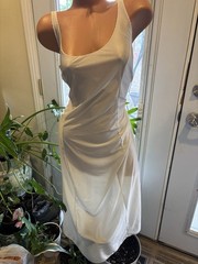 VTG SILKY SATIN SHINY NYLON SPANDEX FULL 80S NIGHTGOWN SCARCE