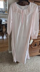 NWT Vintage BARBIZON Pink Long Nightgown Size S