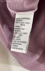 Vintage Y2K Calvin Klein Women’s Lavender Silk Knit Top Tie Front NWT Sz M