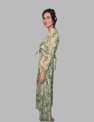Authentic 1920s Printed Silk Dress | Antique Floral Silk Day Dress | Art Deco…