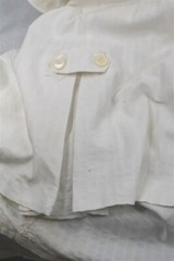 antique skirt white cotton Edwardian/Victorian waist 22 bustle original 1890