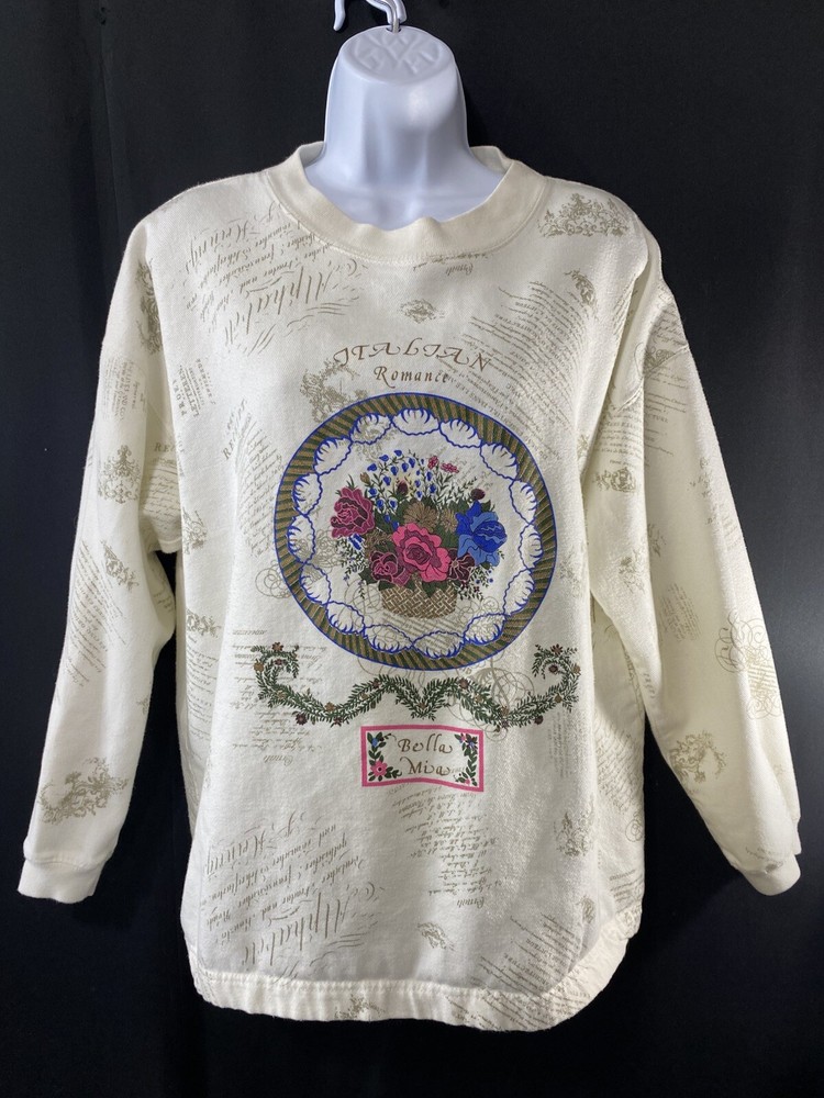 Gitano Womens Vintage Shirt Size Medium Cottagecore 90’s Y2K Art To Wear Floral