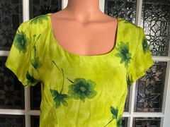 Vintage 90s Jessica Howard Tropical Floral Print Wrap Midi Dress USA Sz. 10