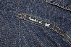 Vintage Jean Jacket Frankie B Size S/M 00s Blue Denim Fitted Blazer Made USA