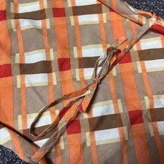 Vintage 1980s Polyester Dress Patterned Selene Sport Womans Orange Size Large