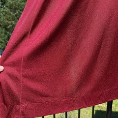 Vintage 70s Rusty Red Draped Gathered Grecian Empire Waist Flowy Maxi Dress S