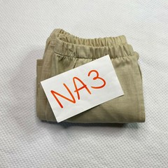 Beige Linen Blend Pants Sz M Elastic Waist Straight Leg Relaxed Casual VINTAGE