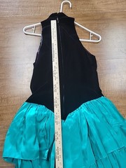 Women’s Vintage Zum Zum Black & Teal Cocktail Dress 9/10