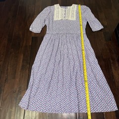 Vintage Jane Schaffhausen Maxi Dress Women’s Size 10 Floral Purple Cottagecore