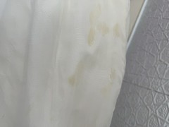 Vintage midcentury party dress-As is condition white sleeveless balloon skirt s