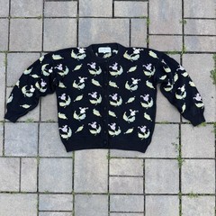 Vintage Peruvian Connection Cardigan Sweater Floral Art To Wear Women’s XL READ