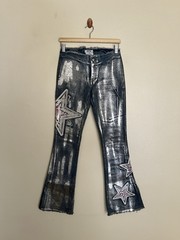 Vintage 90s JNCO Star Flare Boot Cut Jeans Women’s Size 5 Rare Punk Emo Denim