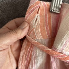 Ann Taylor True Vintage 70s Wrap Skirt Set Outfit Gauzy Pink Stripes Mod Necktie