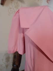 Vintage 1980s/1990s Sweet Pink Puff Sleeve Cottagecore Romantic 40s-Style Dress
