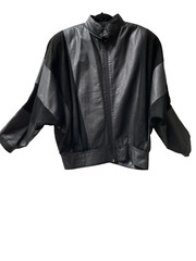 Jota U Cueros Leather and Suede Bat Wing 1980s Jacket Size L ArgentinaL(J14)