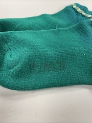 VTG Socks Gean Edwards Roger Dunn Shops Acrylic Teal 9-11 Low 90’s 80s USA