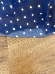 Vintage Coco California Blue with polkadots maxi dress size 10 Paper Tag Lined
