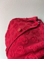 Vintage 90s Self Esteem Heart Print Button Shirt Size Large Valentines Day Y2K