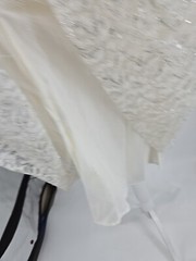 1950s Cupcake Puffy Mini Wedding Dress, Prom , Silver, *broken Metal Zipper XS