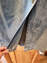 Liz Wear Vtg. Long Denim Skirt, Size 12, Button Front, Belt Loops, Med Wash
