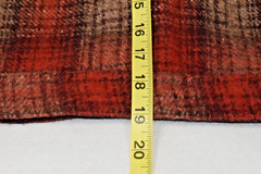 Vintage Shirt Jacket Heshy 2 Sz M 80s Rusty Orange Wool Shadow Plaid Semi Crop