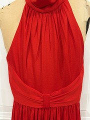 Women’s Red Halter Cocktail dress size 10-12 Vintage Le Couturier